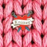 Knitter Heart - Przypinka